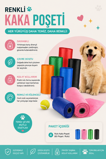 Dışkı Poşeti 4'Lü Paket
